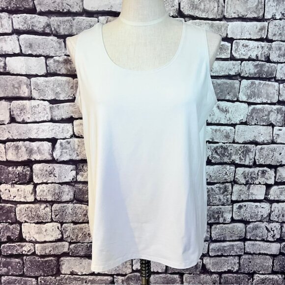 Chico's Ivory Sleeveless Tank Size XL - Picture 1 of 8